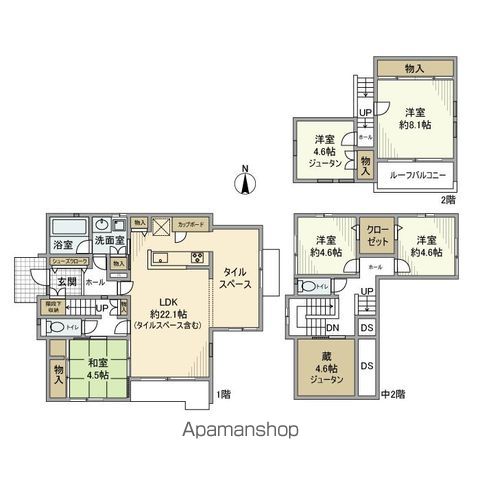 牧の原戸建の間取り
