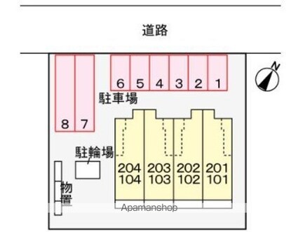 ラッフィナート・ドゥーエ[1LDK/46.28m2]の配置図