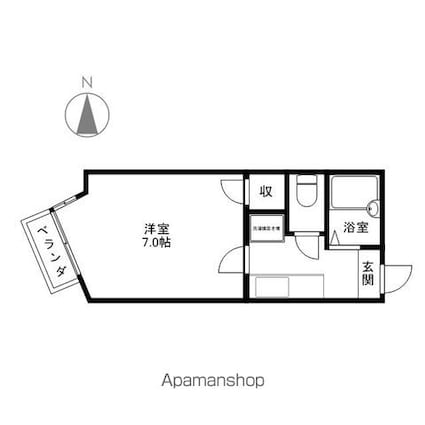 クオリティハウス日詰[1K/24m2]の間取図