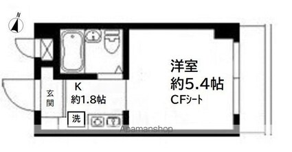 カレッジハイツ稲毛[1R/18.56m2]の間取図