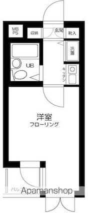 東京都杉並区堀ノ内３丁目[1K/16.93m2]の間取図