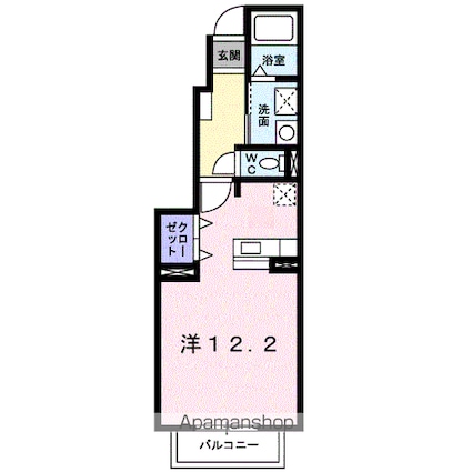 スノーフレーク・アイ[1R/32.9m2]の間取図