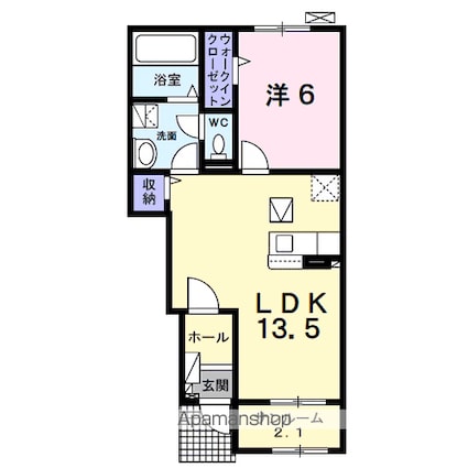リアン[1LDK/50.05m2]の間取図