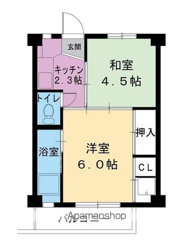 ビレッジハウス美野里2号棟の間取り写真