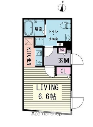 東京都杉並区阿佐谷北３丁目[1R/23.69m2]の間取図