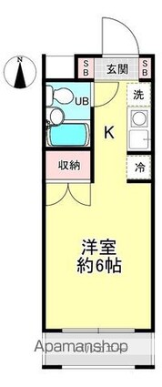サニーハイツ[1R/16.9m2]の間取図