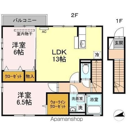 グランドソレーユＴＯＹＯＴＡ　Ａ棟[2LDK/63.63m2]の間取図