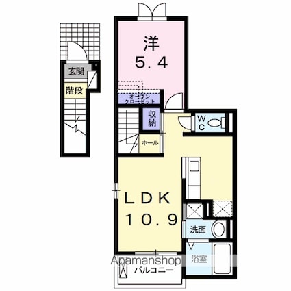 ドエル８０[1LDK/41.29m2]の間取図