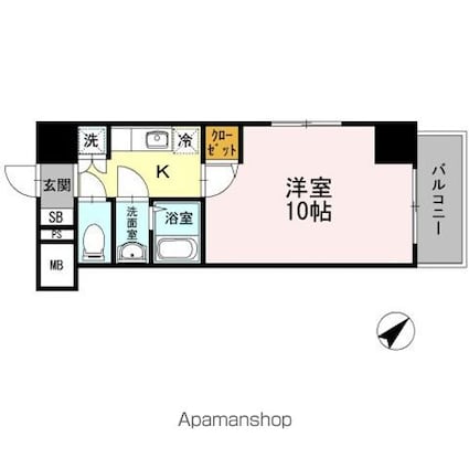 ＪＰ　ｎｏｉｅ　早稲田[1K/29.71m2]の間取図