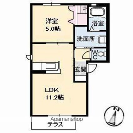 グランドメゾン引野北[1LDK/38.06m2]の間取図