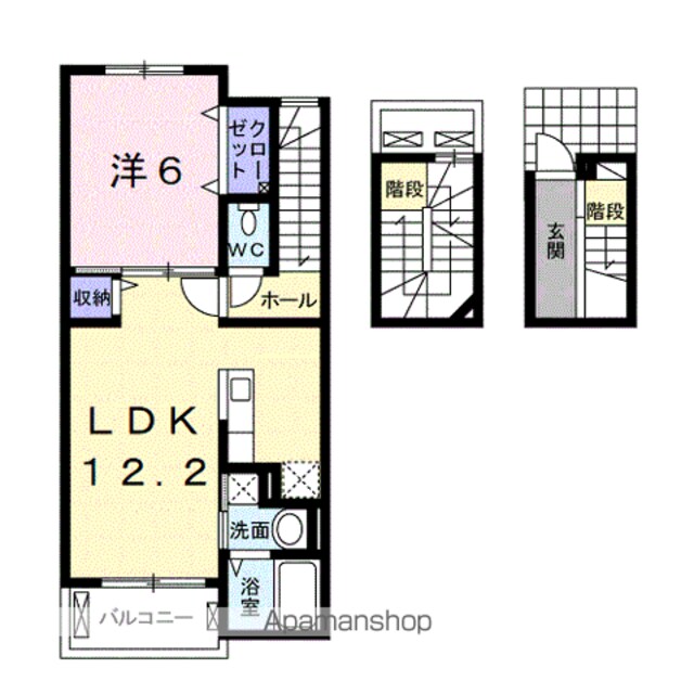 コンフォルトくろだ[1LDK/52.99m2]の間取図