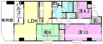 グラシアス道後[3LDK/79.68m2]の間取図