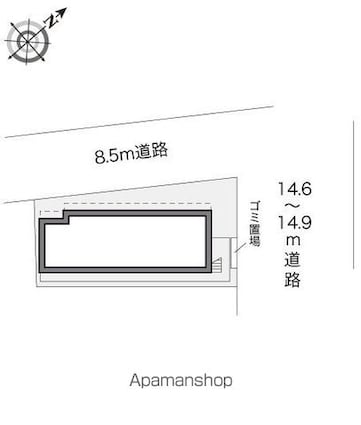 レオパレスプランタン[1K/19.87m2]の配置図