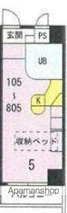 ラ・パルフェ・ド・コゼット[1R/21m2]の間取図