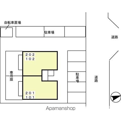 キャトルセゾン 102 ｜ 静岡県浜松市中央区早出町1206-16（賃貸アパート1LDK・1階・44.22㎡） その12