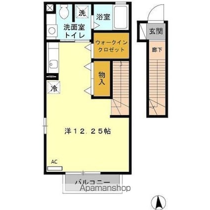ファミール多摩平[1R/33.78m2]の間取図
