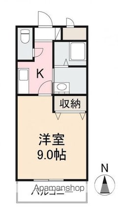 ユナイテッドⅠ[1K/28.65m2]の間取図