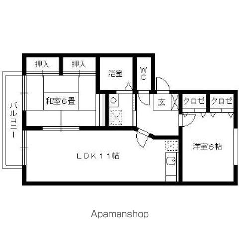 クレール津福Ⅰの間取り