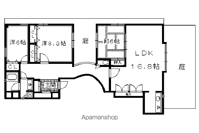 ラシュール北山の間取り写真
