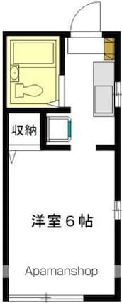 Ｋ．Ｉハウス[1K/17m2]の間取図