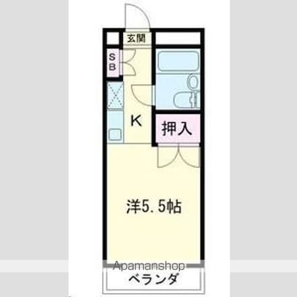 パールマンション柳沢[1K/17.55m2]の間取図