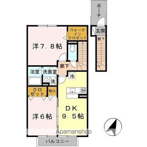 和歌山市平井のアパートの間取り