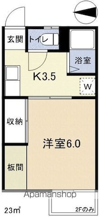 ＤＳハイツ沢村　南棟[1K/23m2]の間取図
