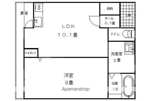 紫野上柏野町16ー4貸家の間取り写真