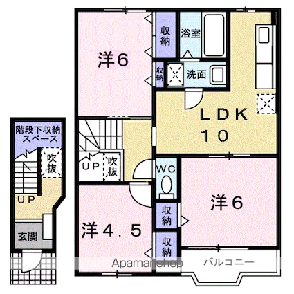 スクエア・アヴニール[3LDK/65.57m2]の間取図