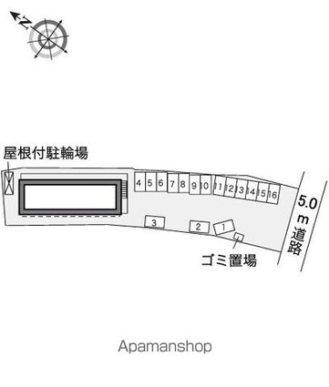 レオパレスＳＰＥＣＣＨＩＯ[1K/19.87m2]の配置図