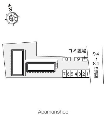 レオパレス大塚山[1K/23.18m2]の配置図