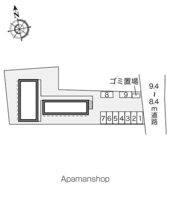 レオパレス大塚山[1K/23.18m2]の配置図