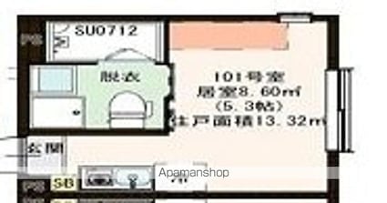 Ｍａｉｓｏｎ　Ｆｌｅｕｒ氷川台[1R/13.32m2]の間取図
