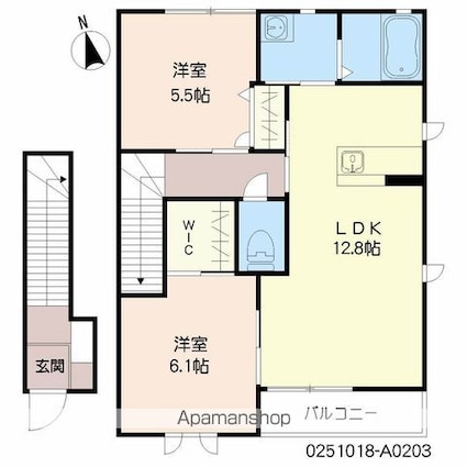 シルフィードＫＮ　Ⅰ[2LDK/61.63m2]の間取図