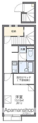 レオネクストグラシューズ[1K/28.02m2]の間取図