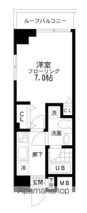 東京都世田谷区桜上水５丁目[1K/22.64m2]の間取図