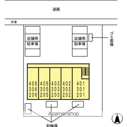 東京都日野市万願寺５丁目[1R/27.79m2]の配置図