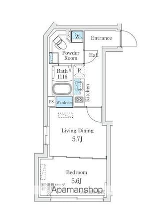 Ｆｉｋａ代々木上原[2K/33.43m2]の間取図