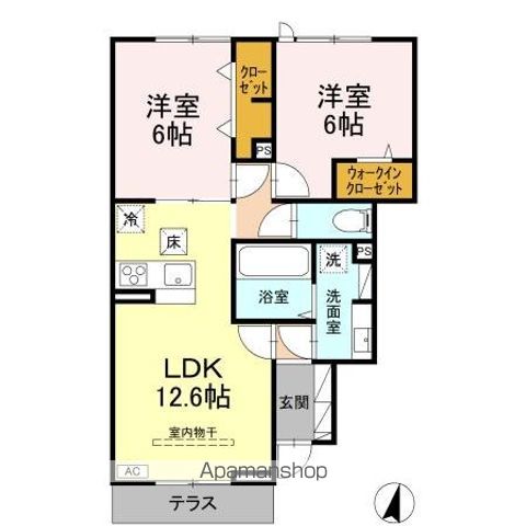 （仮）ＤーＲＯＯＭ高砂７丁目の間取り