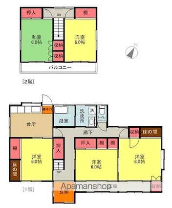 一戸建て[5DK/111.38m2]の間取図