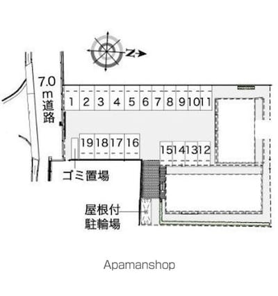 レオパレスＫ＆Ｒ[1K/23.18m2]の配置図