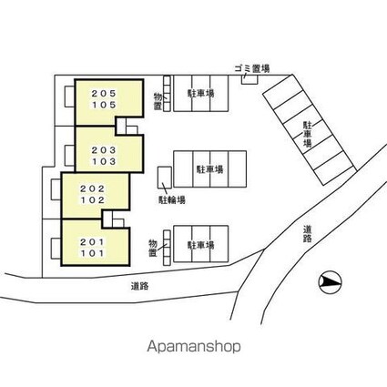 ウェルスガーデン[2LDK/53.65m2]の配置図
