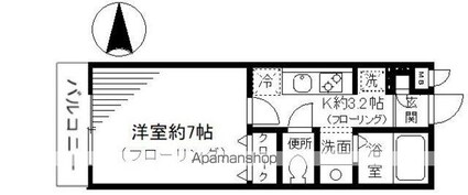 東京都葛飾区東新小岩５丁目[1K/24.22m2]の間取図