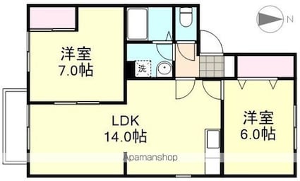 カーサ・ティエラⅢ[2LDK/57.13m2]の間取図