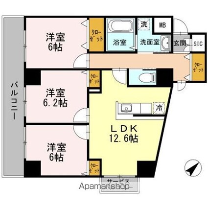 セリーン志村[3LDK/71.71m2]の間取図