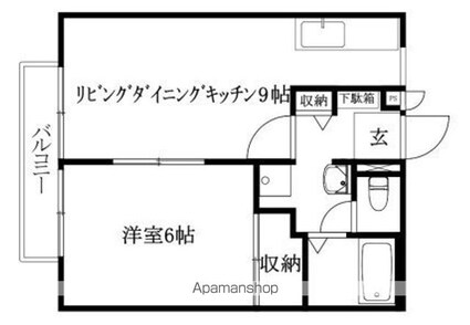 ビーライン曽我[1LDK/35.91m2]の間取図