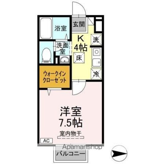 グランドソレーユ・ＳＩＩ[1K/26.8m2]の間取図