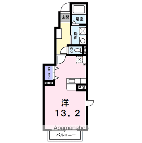 富里市日吉倉のアパートの間取り