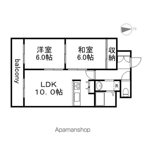 ビッグバーンズマンション北郷IIの間取り写真