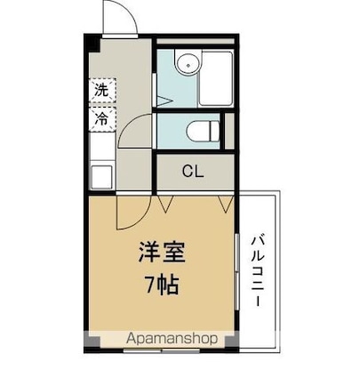 ボヌール　Ｋ[1K/22.4m2]の間取図
